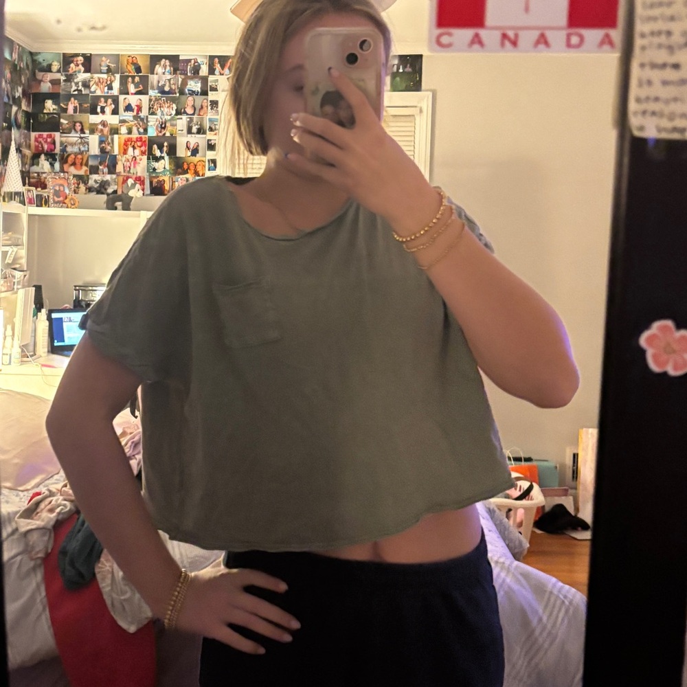 Cute Green Crop Top